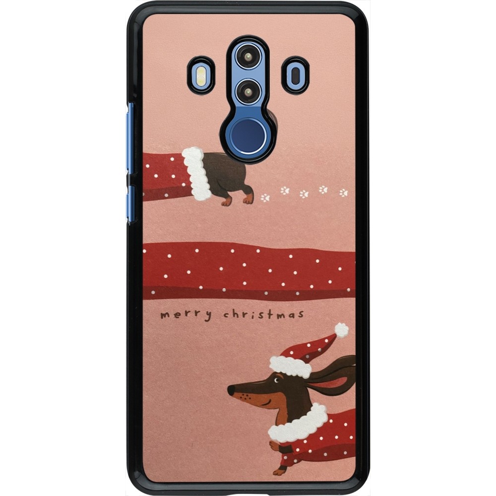 Coque Huawei Mate 10 Pro - Christmas 25 Teckel Merry Xmas