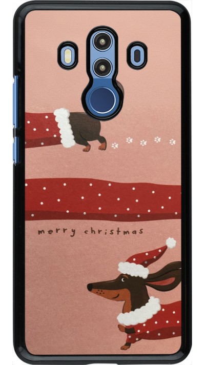 Coque Huawei Mate 10 Pro - Christmas 25 Teckel Merry Xmas