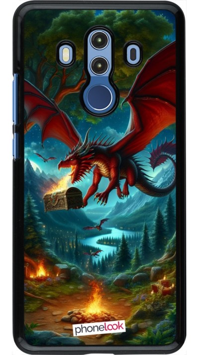 Coque Huawei Mate 10 Pro - Dragon Volant Forêt Trésor