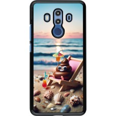 Huawei Mate 10 Pro Case Hülle - Kackhaufen Emoji auf Liegestuhl