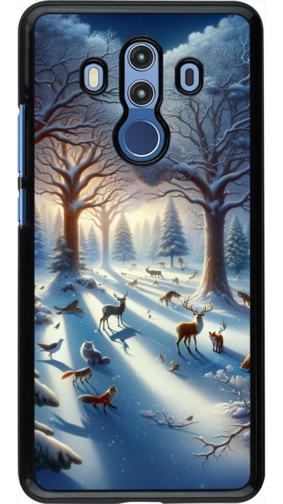 Coque Huawei Mate 10 Pro - Forêt neige enchantée