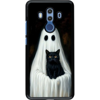 Coque Huawei Mate 10 Pro - Halloween 2025 Ghost with black cat
