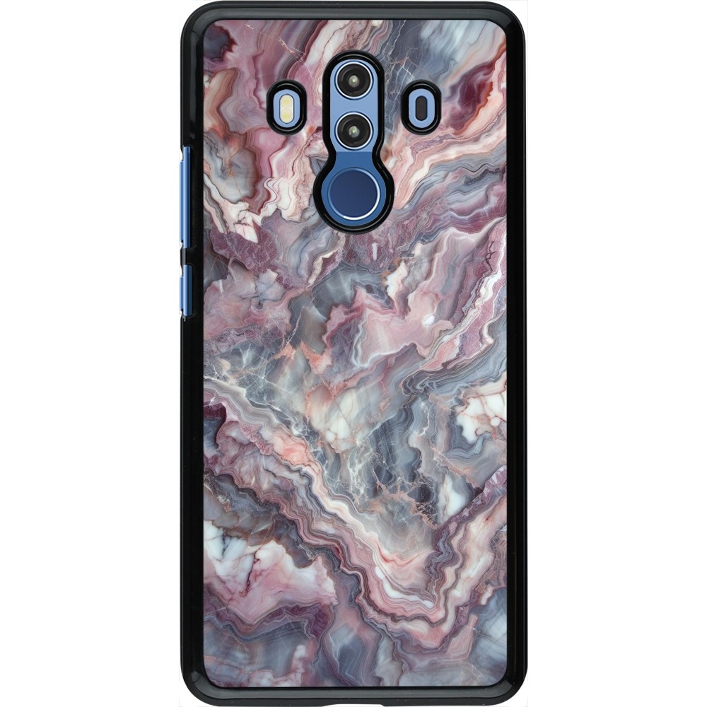 Huawei Mate 10 Pro Case Hülle - Violetter silberner Marmor