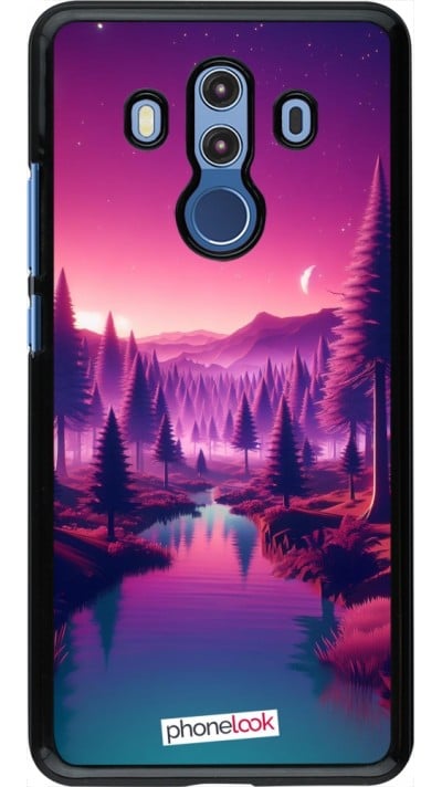 Coque Huawei Mate 10 Pro - Paysage Violet-Rose