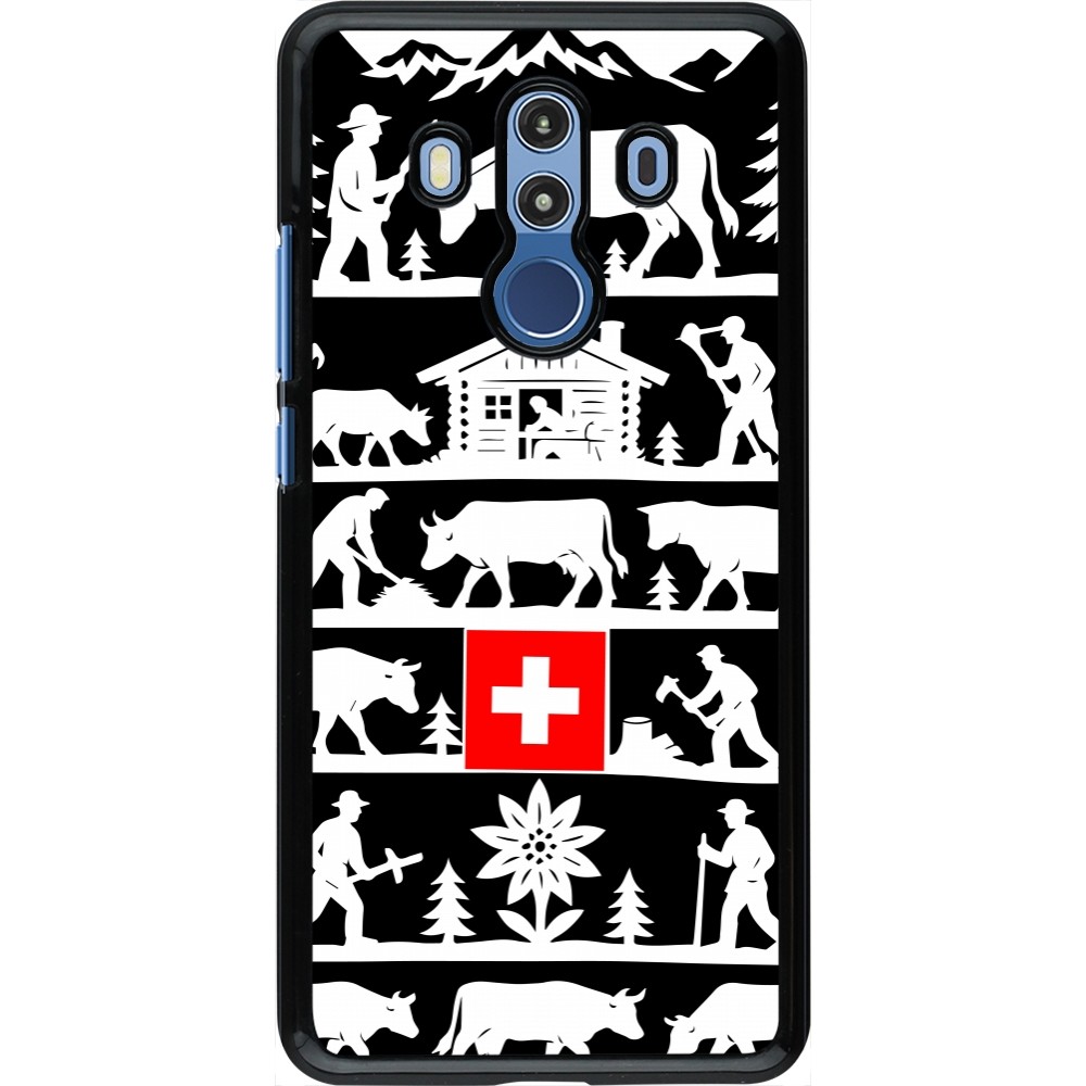 Coque Huawei Mate 10 Pro - Poya Suisse 1 noir