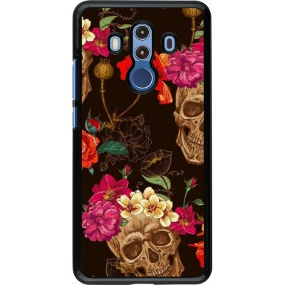 Coque Huawei Mate 10 Pro - Skulls and flowers
