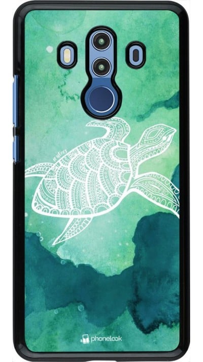 Coque Huawei Mate 10 Pro - Turtle Aztec Watercolor