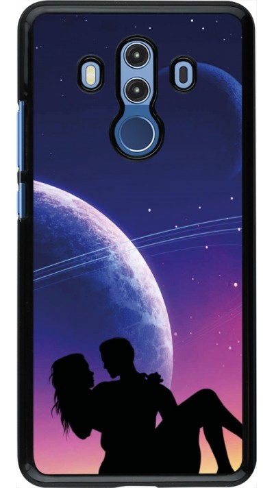 Coque Huawei Mate 10 Pro - Valentine 2023 couple love to the moon