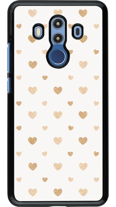 Coque Huawei Mate 10 Pro - Valentine 2023 multiple gold hearts
