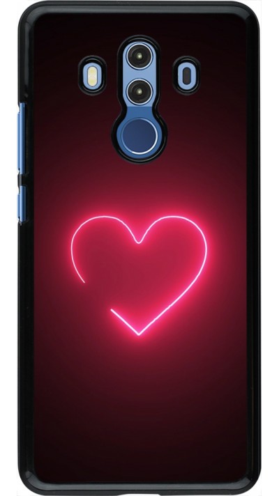 Huawei Mate 10 Pro Case Hülle - Valentine 2023 single neon heart