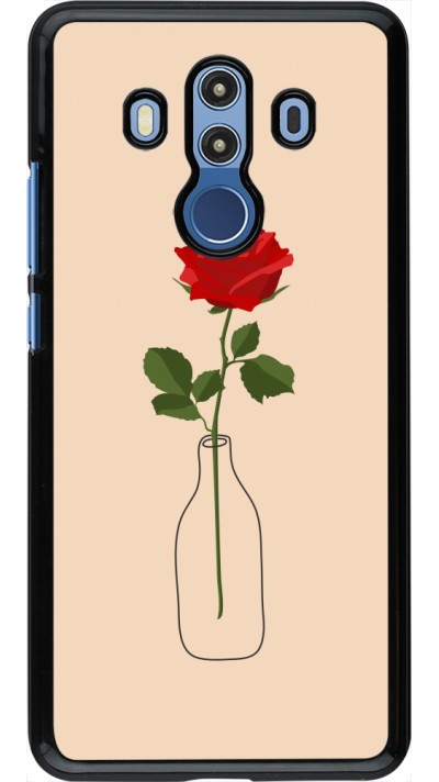 Coque Huawei Mate 10 Pro - Valentine 2023 single rose in a bottle