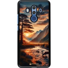 Huawei Mate 10 Pro Case Hülle - Tal Sonnenuntergang Hirsch Baum