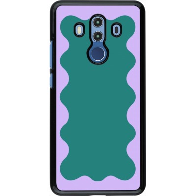 Huawei Mate 10 Pro Case Hülle - Wavy Rectangle Green Purple