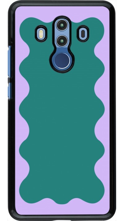 Coque Huawei Mate 10 Pro - Wavy Rectangle Green Purple