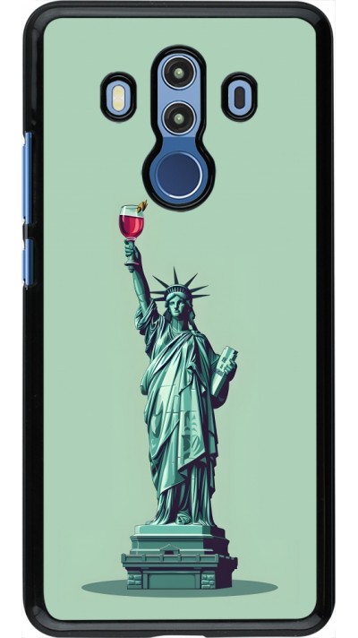Coque Huawei Mate 10 Pro - Wine Statue de la liberté avec un verre de vin