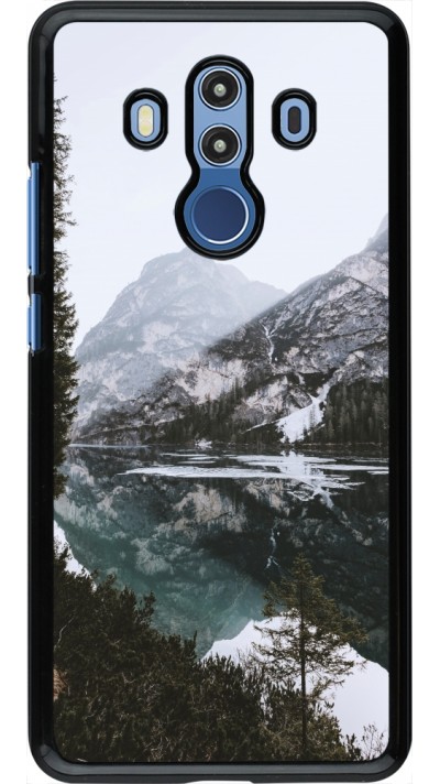 Huawei Mate 10 Pro Case Hülle - Winter 22 snowy mountain and lake