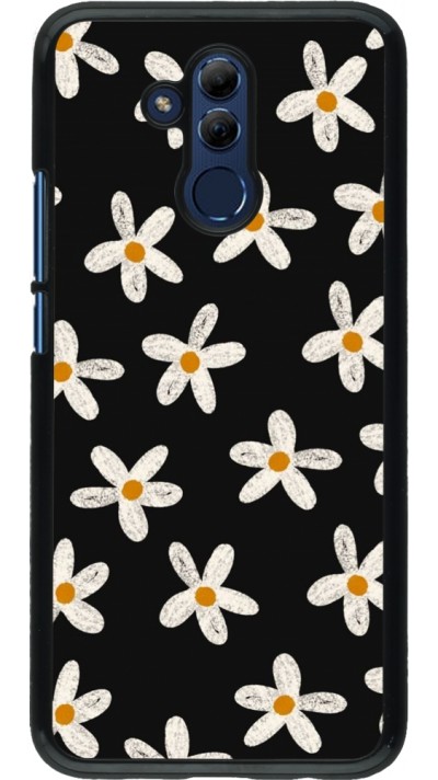 Coque Huawei Mate 20 Lite - Easter 2024 white on black flower