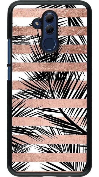 Coque Huawei Mate 20 Lite - Palm trees gold stripes
