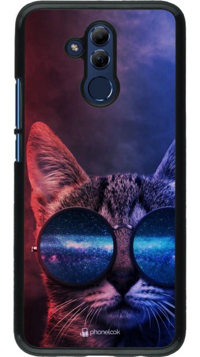 Coque Huawei Mate 20 Lite - Red Blue Cat Glasses