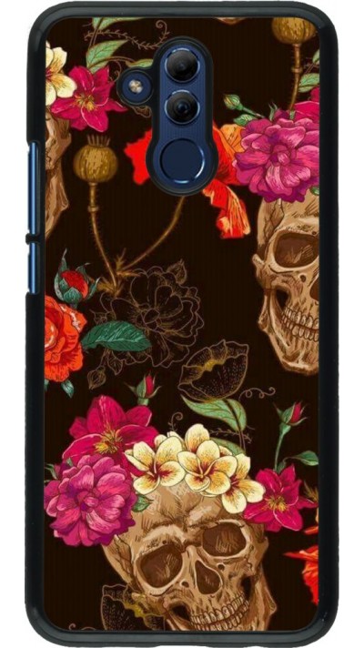 Hülle Huawei Mate 20 Lite - Skulls and flowers