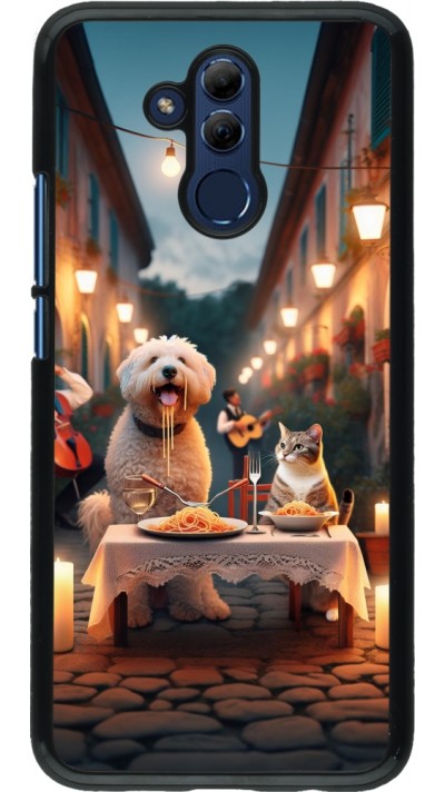 Coque Huawei Mate 20 Lite - Valentine 2024 Dog & Cat Candlelight