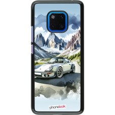 Huawei Mate 20 Pro Case Hülle - Porsche 911 Berg Aquarell