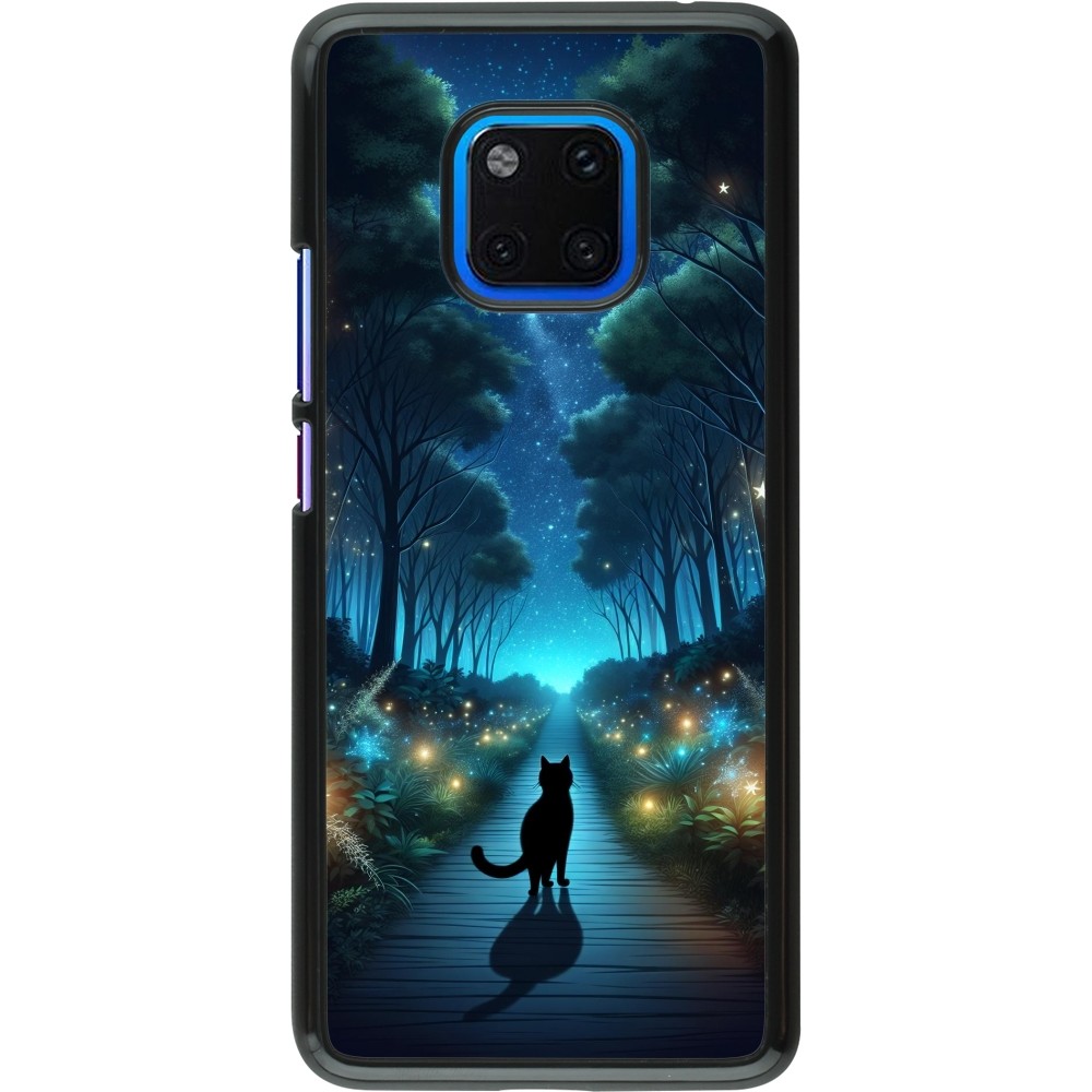 Huawei Mate 20 Pro Case Hülle - Schwarze Katze Spaziergang