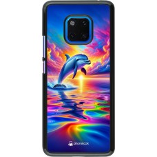 Huawei Mate 20 Pro Case Hülle - Glücklicher Regenbogen-Delfin
