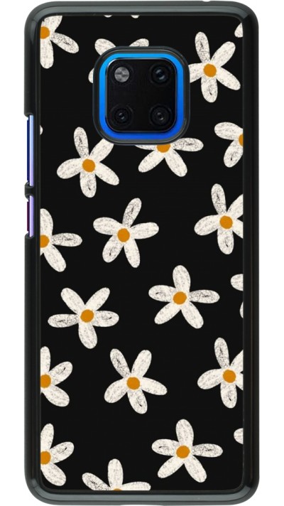 Huawei Mate 20 Pro Case Hülle - Easter 2024 white on black flower