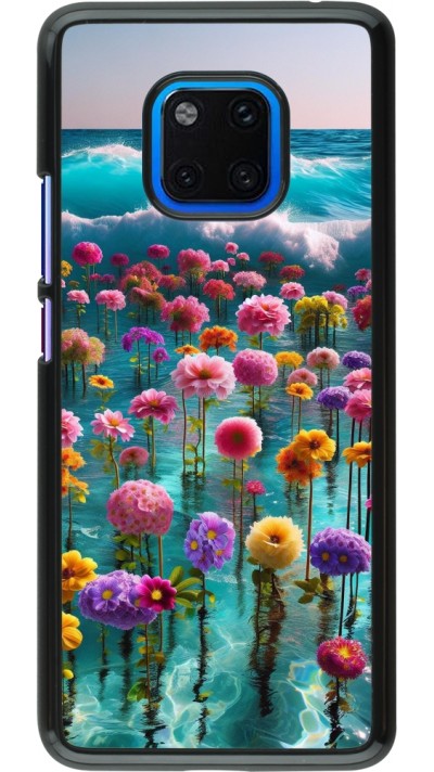 Huawei Mate 20 Pro Case Hülle - Blumenmeer Wellen