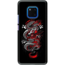 Huawei Mate 20 Pro Case Hülle - Japanese style Dragon Tattoo Red Black