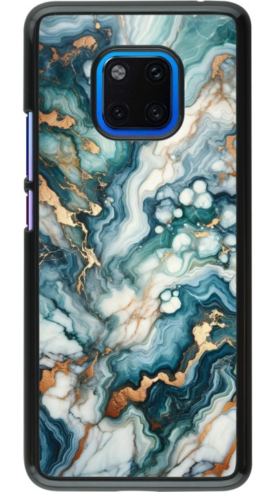 Coque Huawei Mate 20 Pro - Marbre Vert Bleu Doré