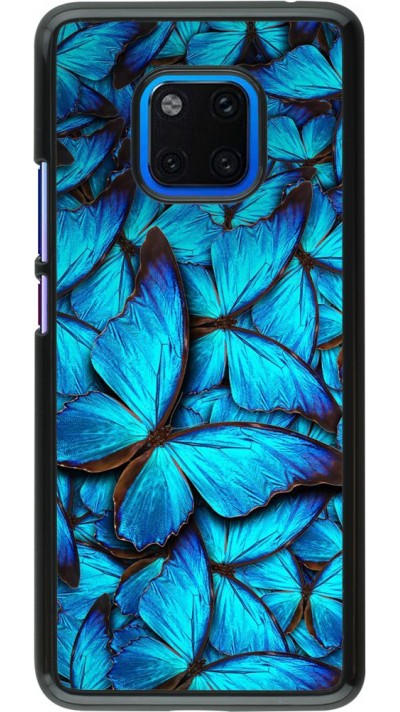 Coque Huawei Mate 20 Pro - Papillon - Bleu