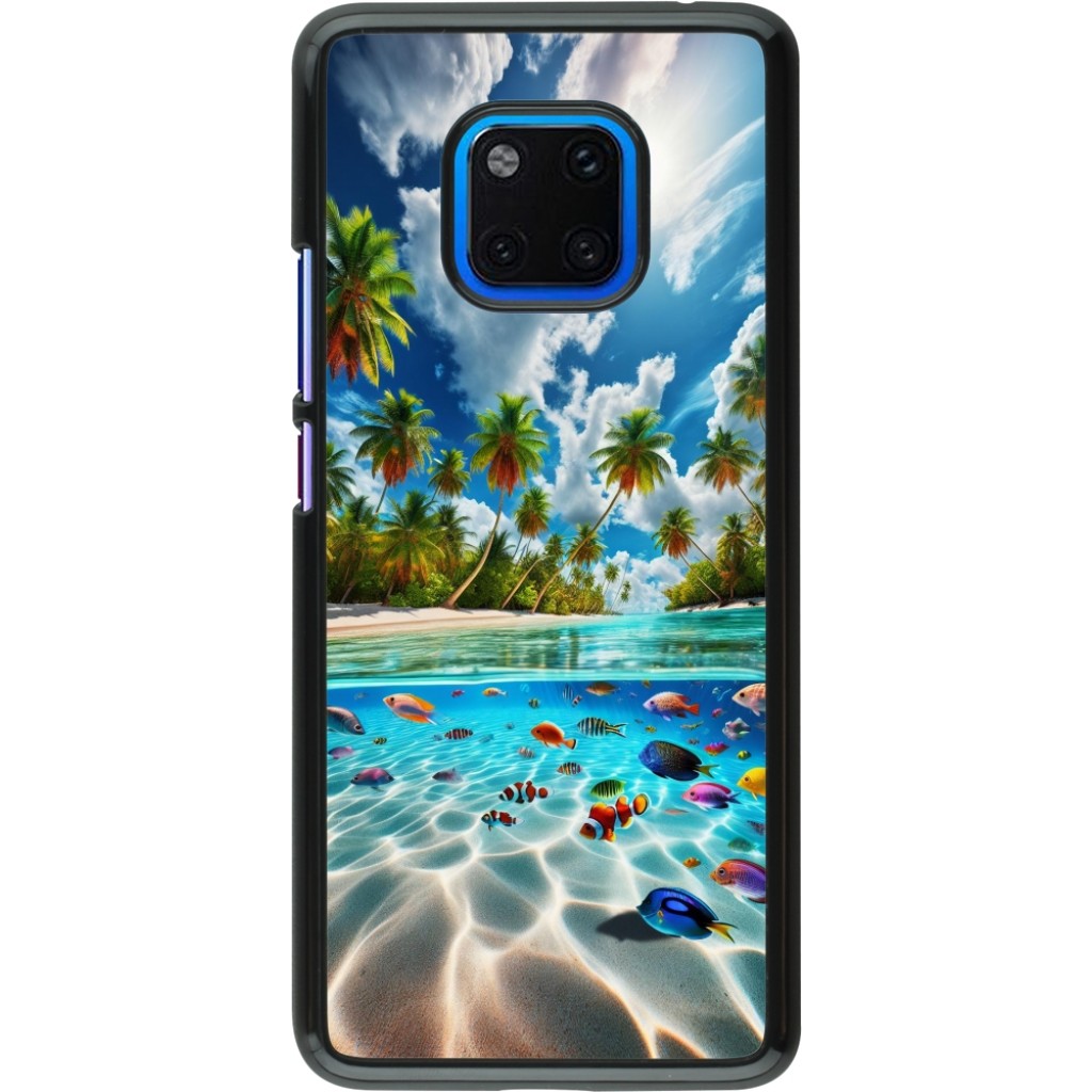 Coque Souple Gel Transparente NOVAGO Pour Huawei Mate 20 PRO - Modèle Fleurs Blanches - Anti-choc - NEUVE