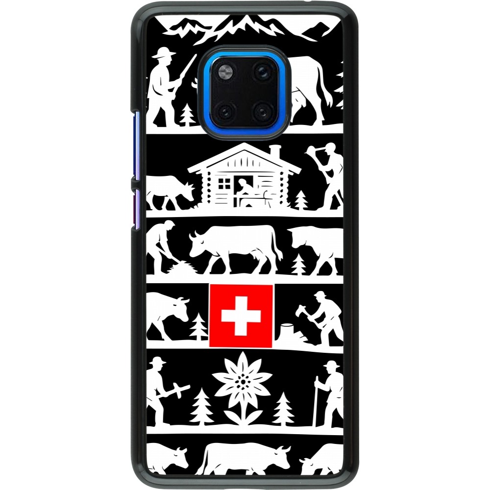 Coque Huawei Mate 20 Pro - Poya Suisse 1 noir