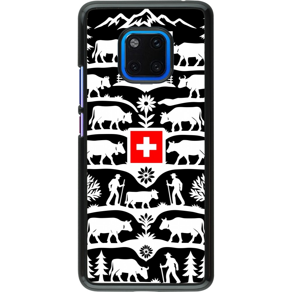 Coque Huawei Mate 20 Pro - Poya Suisse 3 noir