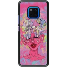 Huawei Mate 20 Pro Case Hülle - Psychedelic pink mushroom