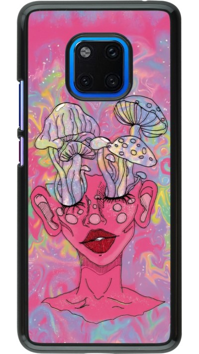 Huawei Mate 20 Pro Case Hülle - Psychedelic pink mushroom
