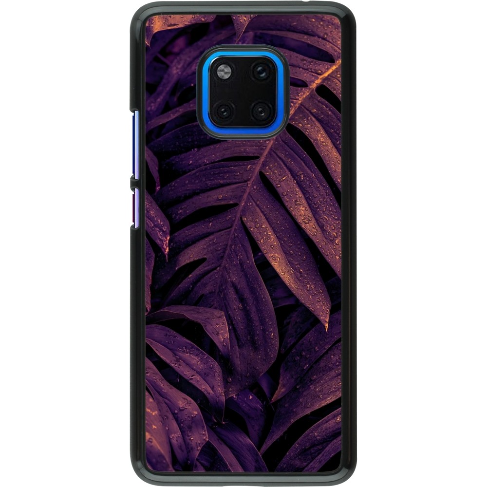 Huawei Mate 20 Pro Case Hülle - Purple Light Leaves