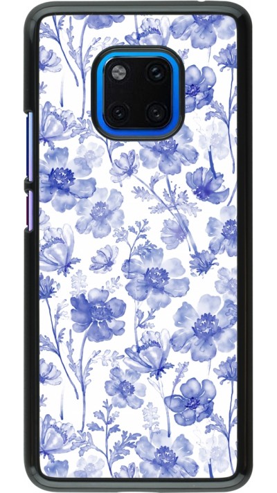 Coque Huawei Mate 20 Pro - Spring 23 watercolor blue flowers