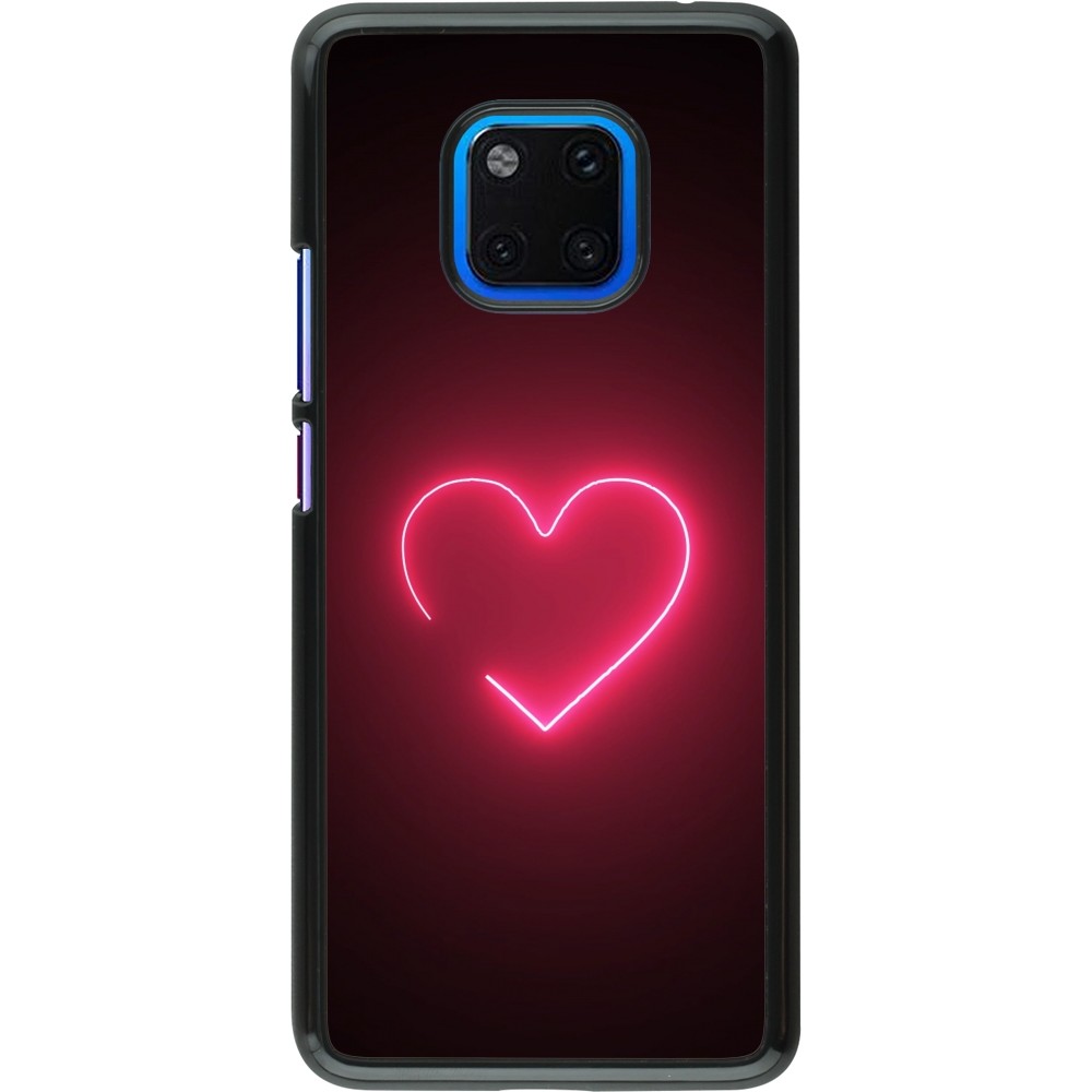 Huawei Mate 20 Pro Case Hülle - Valentine 2023 single neon heart