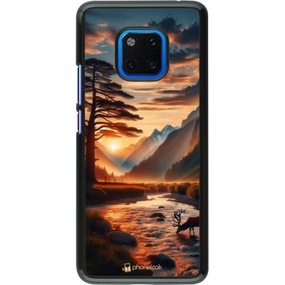 Coque Huawei Mate 20 Pro - Valley Sunset Deer Tree