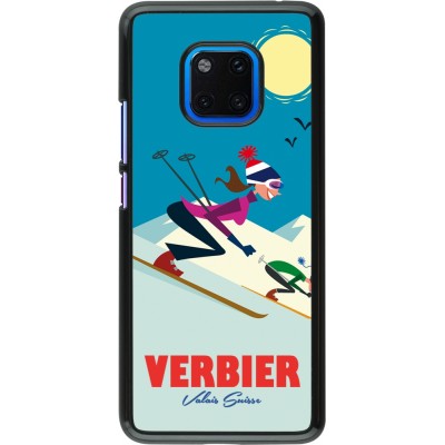 Huawei Mate 20 Pro Case Hülle - Verbier Ski Downhill