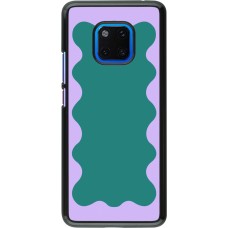 Huawei Mate 20 Pro Case Hülle - Wavy Rectangle Green Purple