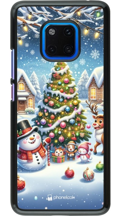 Coque Huawei Mate 20 Pro - Noël 2023 bonhomme de neige et sapin