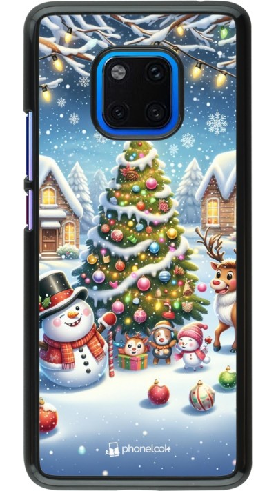 Coque Huawei Mate 20 Pro - Noël 2023 bonhomme de neige et sapin