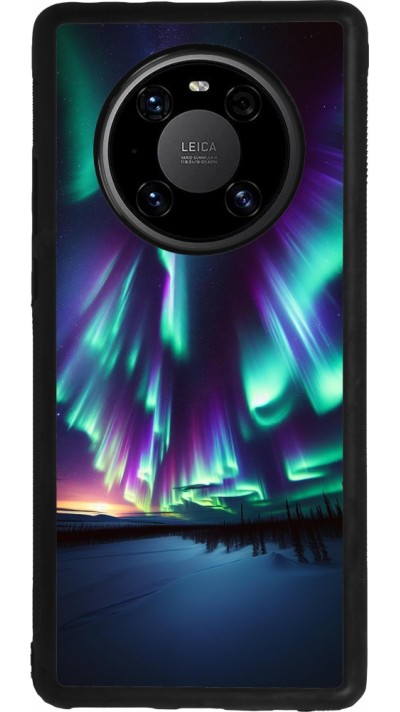 Huawei Mate 40 Pro Case Hülle - Silikon schwarz Funkelndes Nordlicht