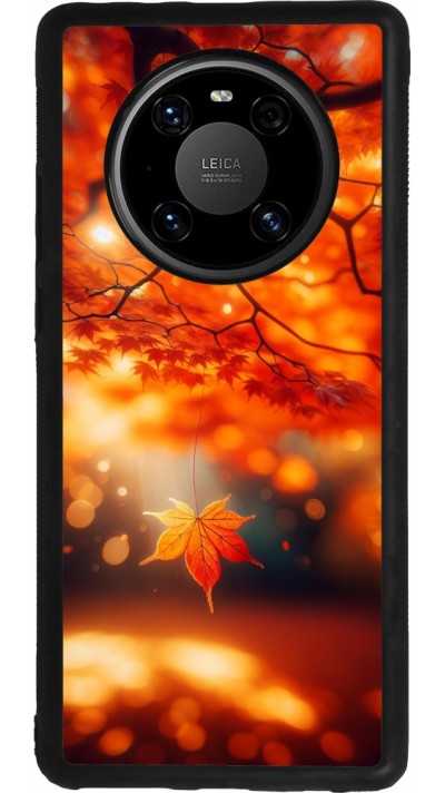 Huawei Mate 40 Pro Case Hülle - Silikon schwarz Herbst Magisch Orange