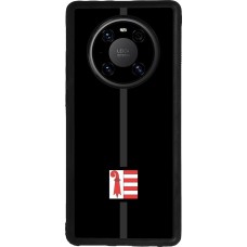 Huawei Mate 40 Pro Case Hülle - Silikon schwarz Kanton JU schwarz