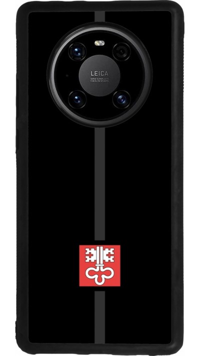 Huawei Mate 40 Pro Case Hülle - Silikon schwarz Kanton NW schwarz